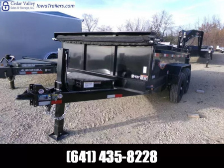New 2025 H&H 83 x 12 Industrial Dump -DBW- 14K GVWR , Scissor Lift, Hydraulic Jack , and 7 Gauge Floor