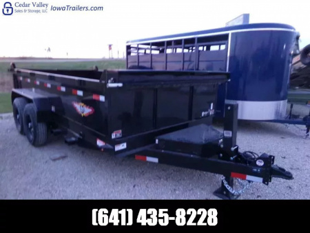New 2025 H&H 83 x 14 Industrial Dump -DBW-14K GVWR, Scissor Lift, Hydraulic Jack, Fork Tubes, and Dock Legs