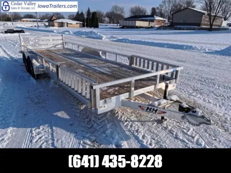 New 2026 H and H Trailer 82 x 22 Aluminum ATV Trailer, 7K GVWR , Tandem Axle with Spare Tire Mount