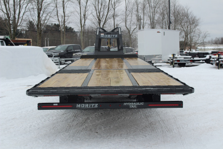 New 2026 Moritz FDGH Hydraulic Tail 32' GOOSENECK Deckover Flatbed Trailer- 25900# GVW