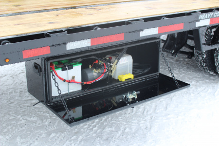 New 2026 Moritz FDGH Hydraulic Tail 32' GOOSENECK Deckover Flatbed Trailer- 25900# GVW