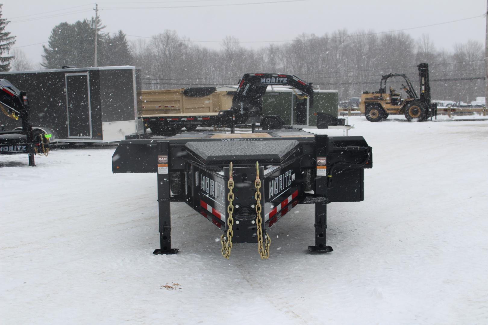 New 2026 Moritz FDPH DT 22' + 5' - Pintle Ring Deckover AIR BRAKE Equipment Trailer - 40000# GVW