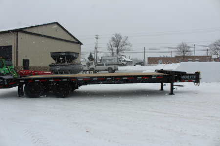 New 2026 Moritz FDPH DT 22' + 5' - Pintle Ring Deckover AIR BRAKE Equipment Trailer - 40000# GVW
