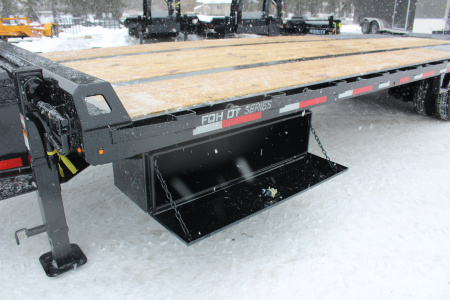 New 2026 Moritz FDPH DT 22' + 5' - Pintle Ring Deckover AIR BRAKE Equipment Trailer - 40000# GVW