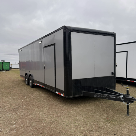 New 8.5X28TA5 Silver Car Hauler Trailer