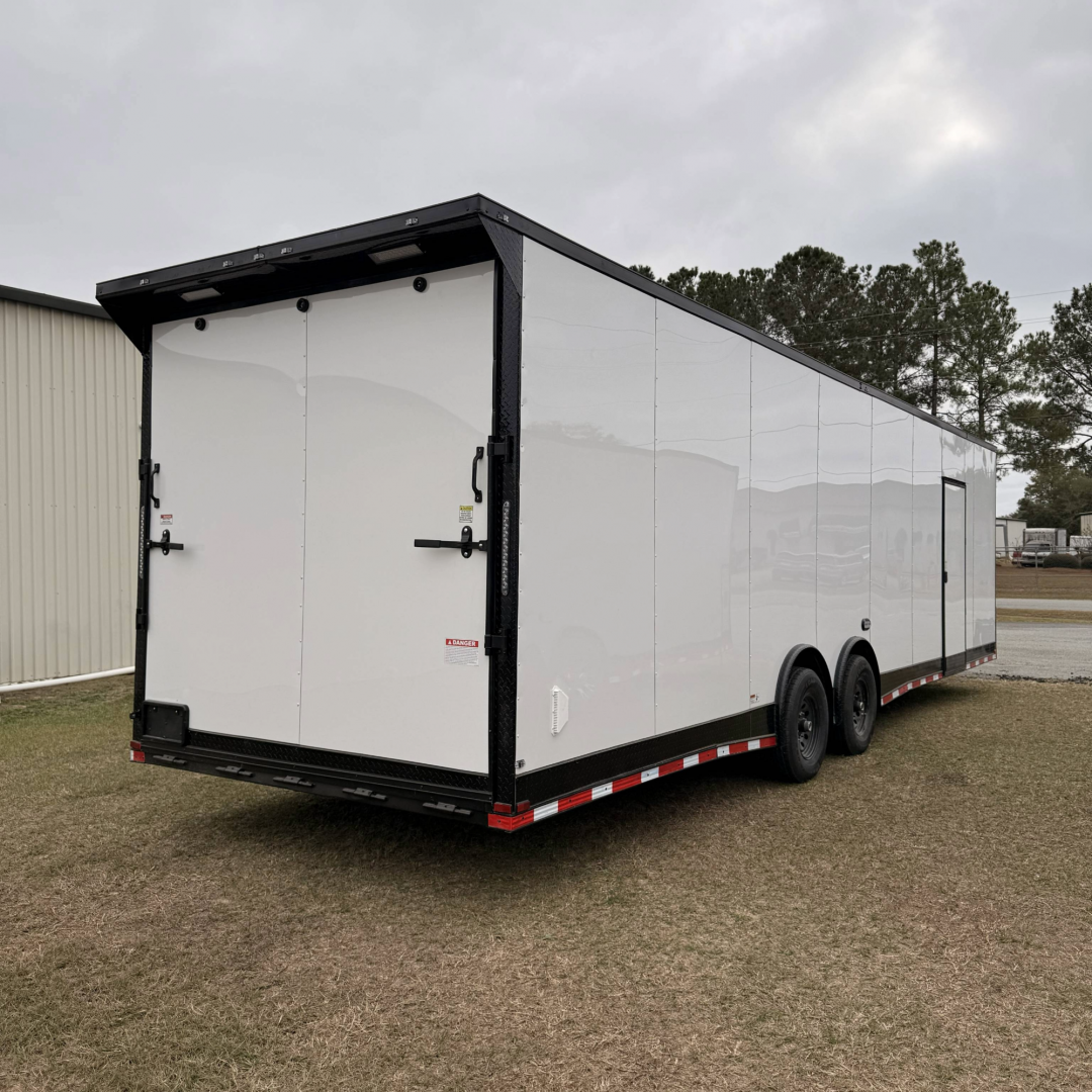 New 8.5X32TA5 White Standard Car Hauler Trailer