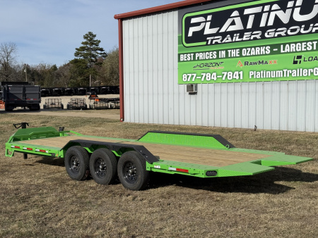 New 2026 RawMaxx G3X 102X26 BUMPER PULL GRAVITY TILT TRAILER RHINO LINED FENDERS 21K GVWR Tilt Trailer