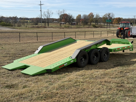 New 2026 RawMaxx G3X 102X26 BUMPER PULL GRAVITY TILT TRAILER RHINO LINED FENDERS 21K GVWR Tilt Trailer