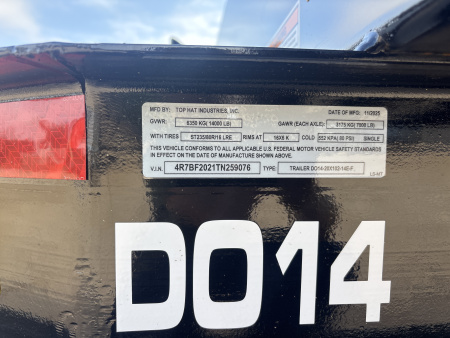 New 2026 Top Hat Trailers DO14 Deckover Trailer