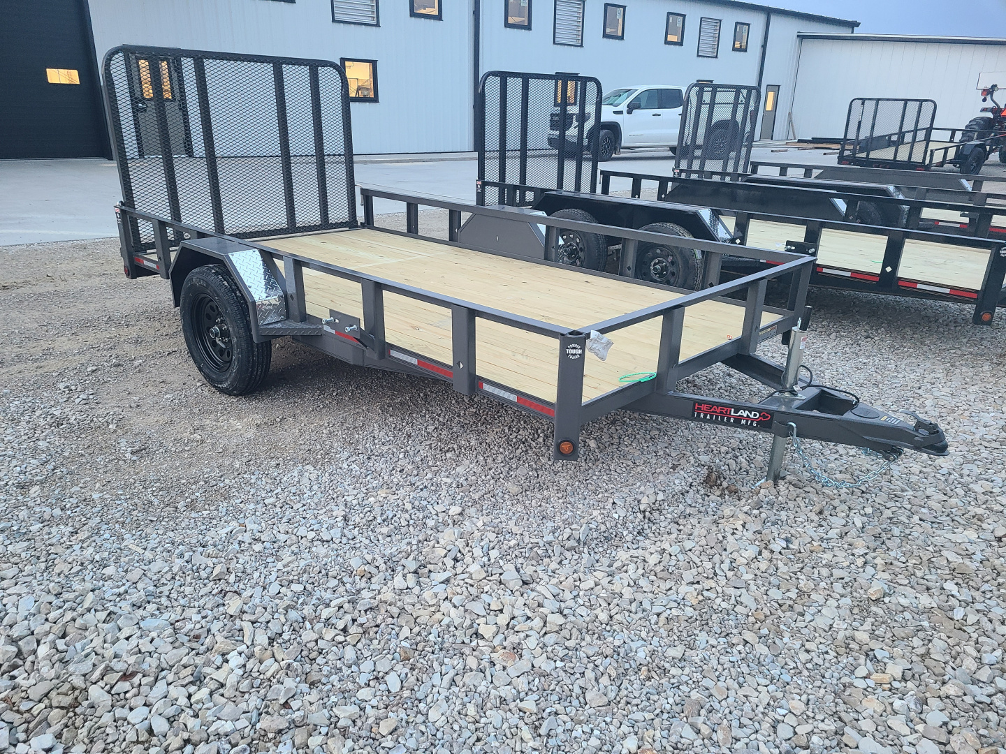 New Heartland 76" x12', 4' GATE, 4" CHANNEL TONGUE - GRAY