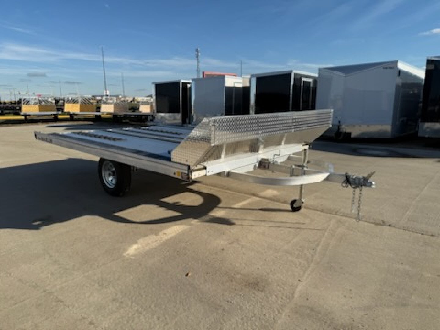 New 2025 Marlon 101"X 12' TILT/RAMP Snowmobile/UTV Trailer