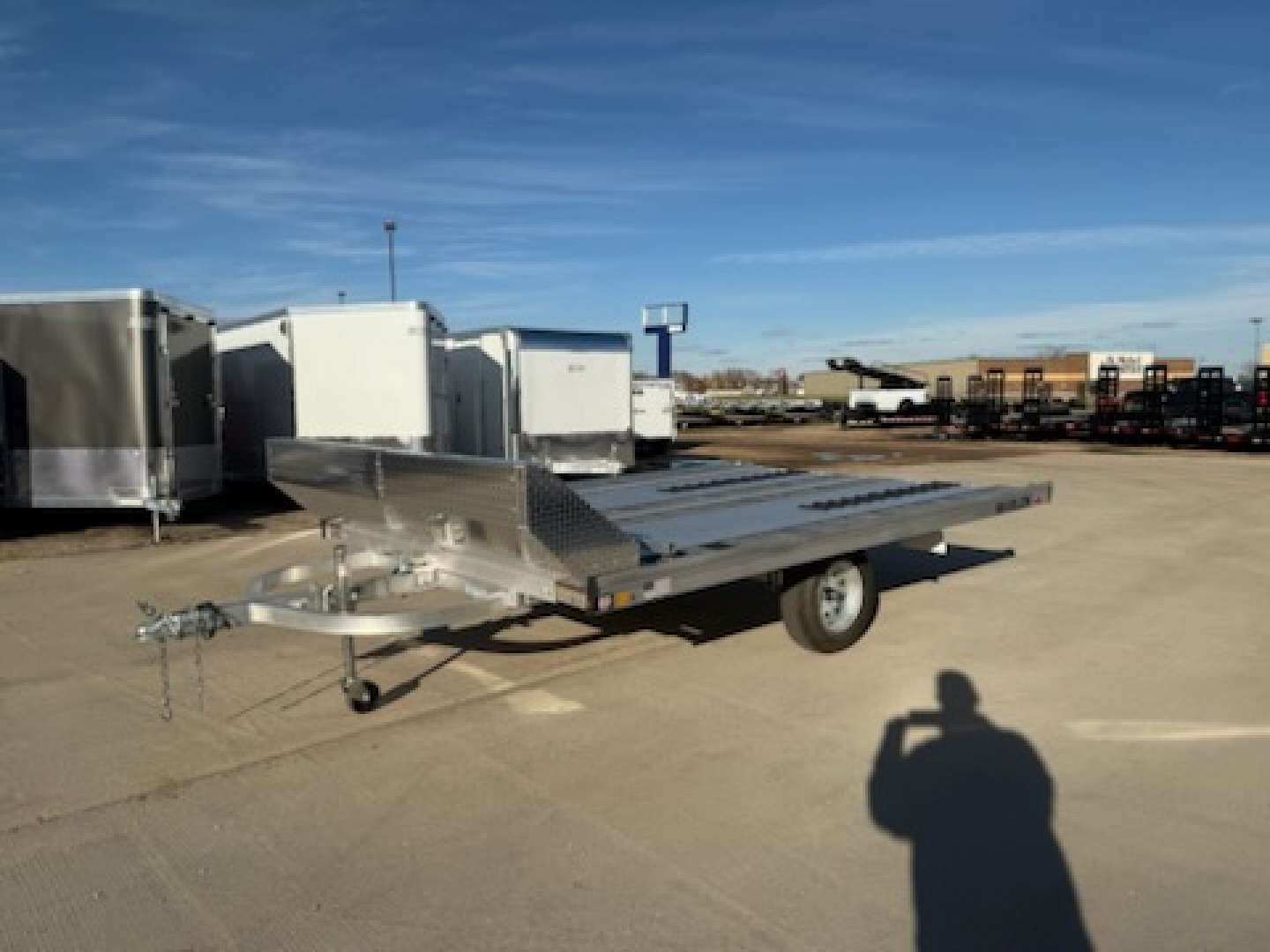 New 2025 Marlon 101"X 12' TILT/RAMP Snowmobile/UTV Trailer