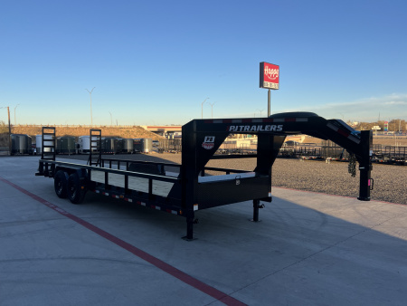 New 2026 PJ 83"x24' Gooseneck Angle Pipetop Trailer – P8