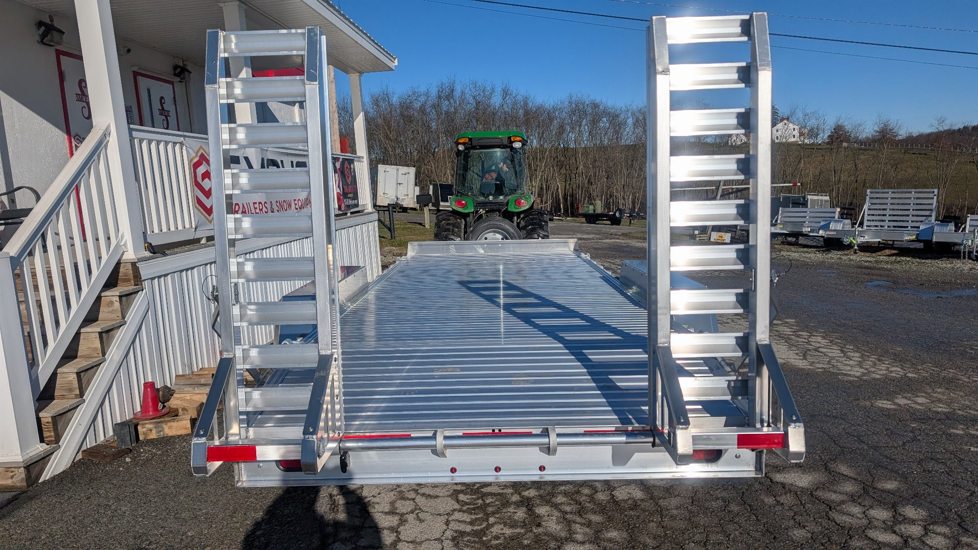 New 2025 EBY 20' ALL ALUMINUM Lo Pro Equipment Hauler w/ 6' Standup Ramps