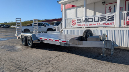 New 2025 EBY 20' ALL ALUMINUM Lo Pro Equipment Hauler w/ 6' Standup Ramps