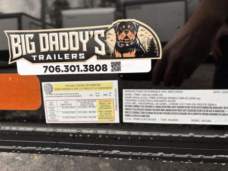 New 2026 Big Daddy's Edition 6X12 Enclosed Trailer With 6' 6" Interior, Blackout, Single Axle, Polycor