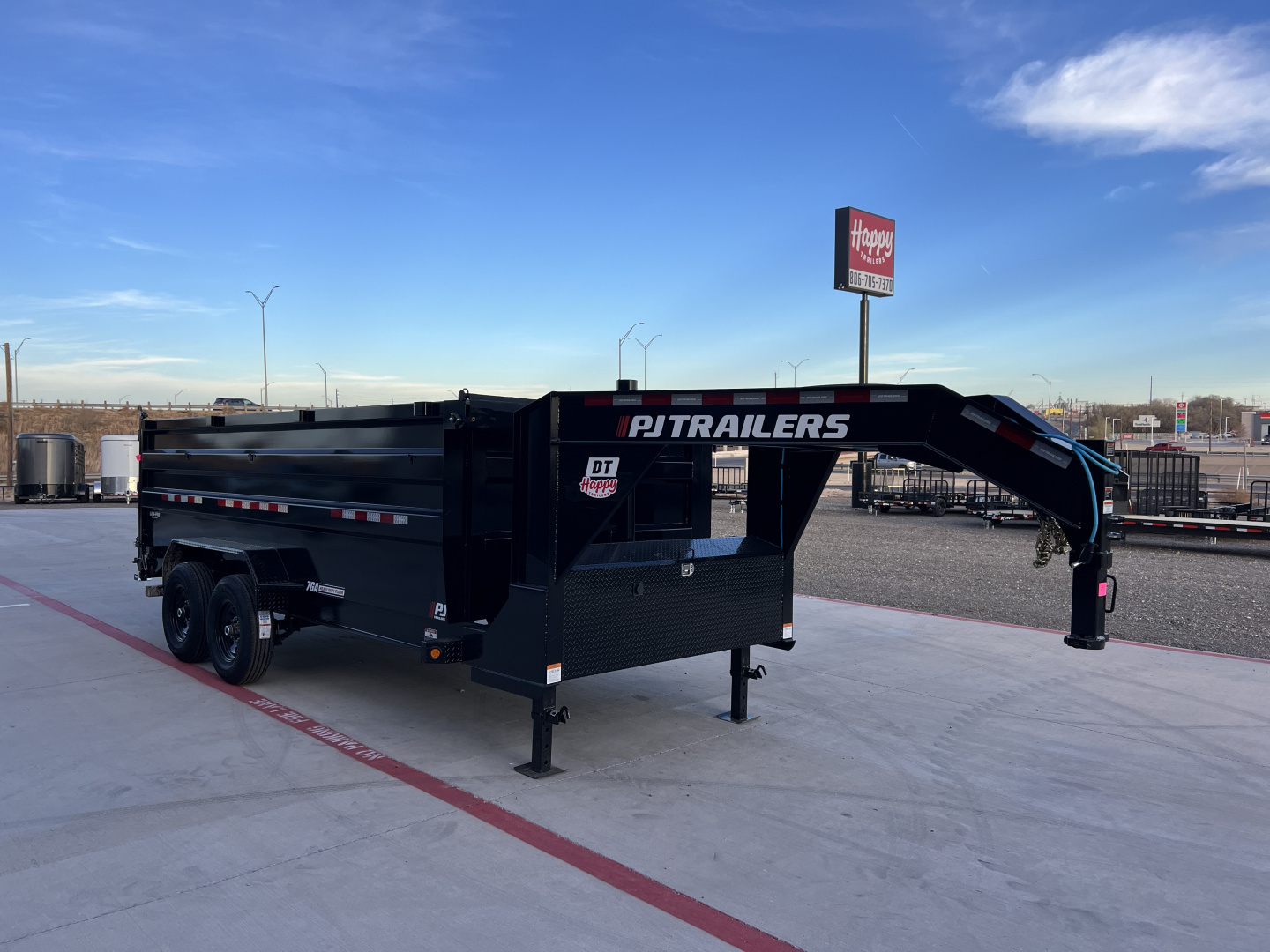 New 2026 PJ 83"x16' GN Tandem Axle Low Pro Telescopic Dump w/ 48" Sides – DT