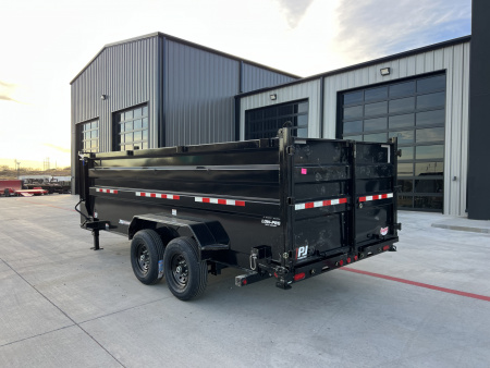 New 2026 PJ 83"x16' GN Tandem Axle Low Pro Telescopic Dump w/ 48" Sides – DT
