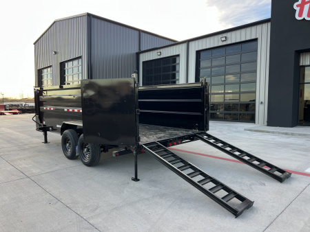 New 2026 PJ 83"x16' GN Tandem Axle Low Pro Telescopic Dump w/ 48" Sides – DT