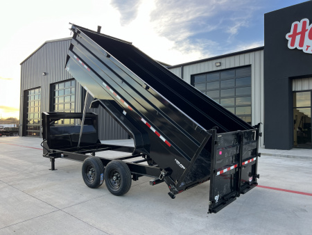 New 2026 PJ 83"x16' GN Tandem Axle Low Pro Telescopic Dump w/ 48" Sides – DT