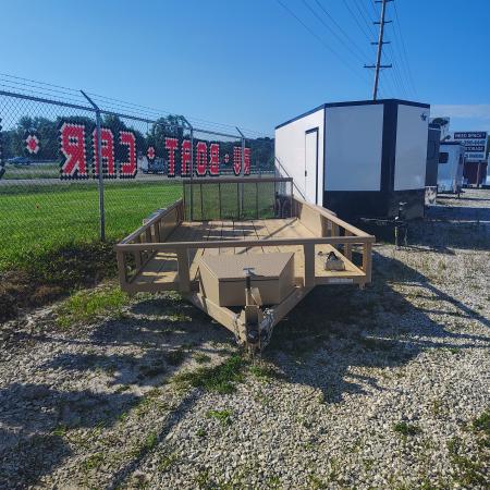 New 2026 MEB 83x16 TA , 2' Dovetail with 30" gate, pipe rail, 3.5k axles Utility Trailer