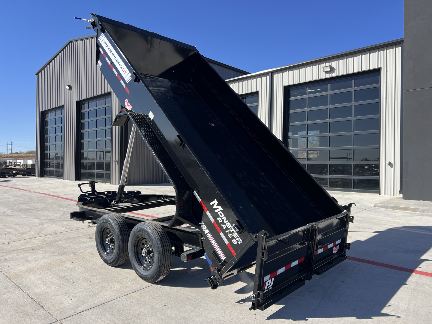 New 2026 PJ 83"x14' BP Tandem Axle Low Pro Telescopic Dump w/ 24" Sides – DT