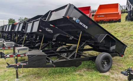 New 2026 BWise 5x10 Single Axle Dump w/ One Piece Gate