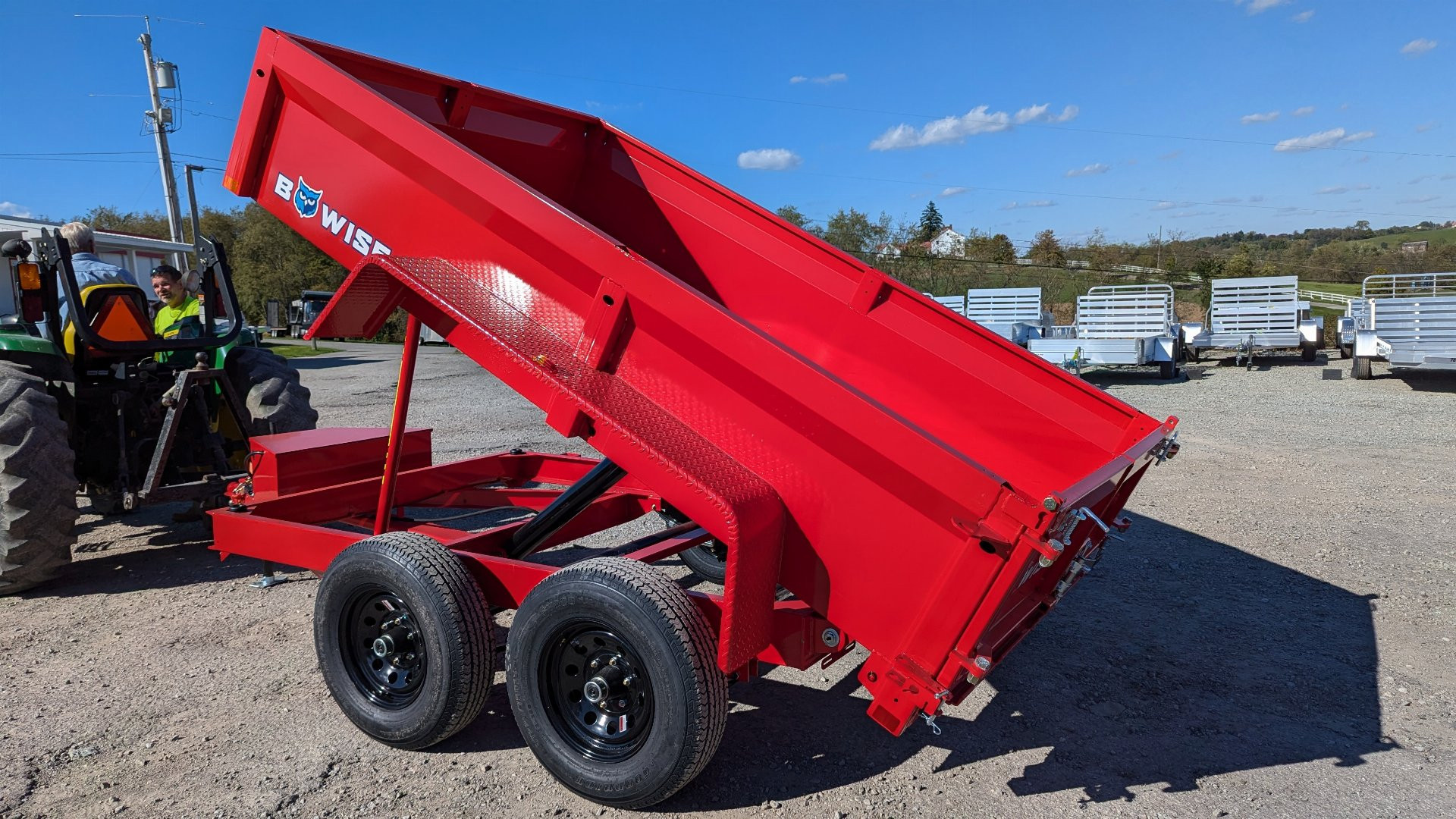 New 2026 BWISE 6x10 Lo Pro Equipment Dump w/ Underbody Ramps