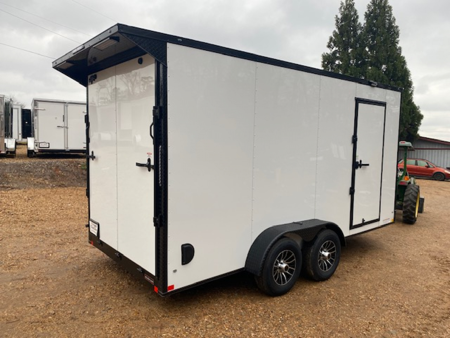 New 2026 Diamond Cargo 7x16taWHITE -BLK/OUT Cargo / Enclosed Trailer