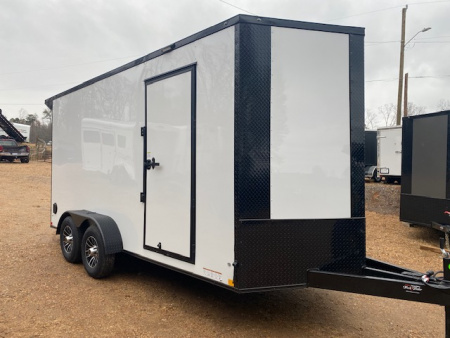 New 2026 Diamond Cargo 7x16taWHITE -BLK/OUT Cargo / Enclosed Trailer