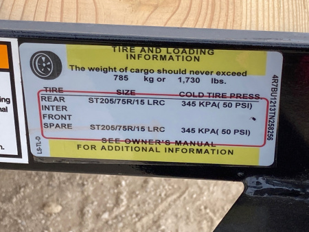 New 2026 Top Hat 12'x77" DSP Utility Trailer