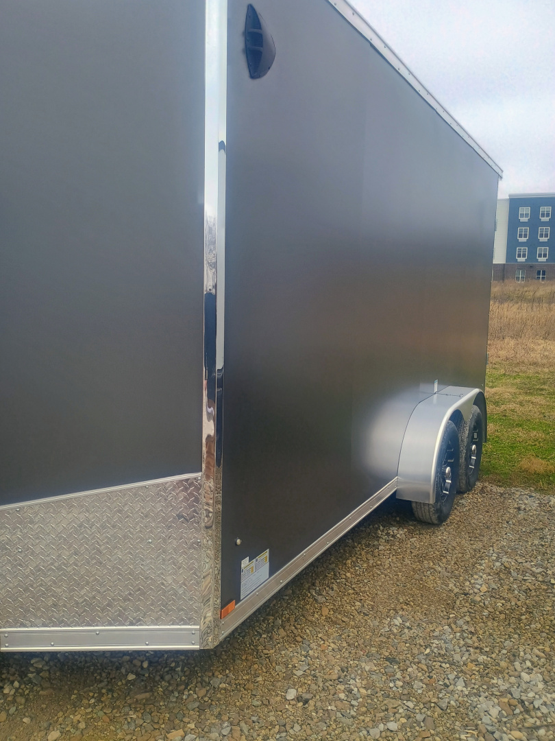 New 2026 US CARGO ENCLOSED ULAFT716TA2 7X16 TA RAMP DOOR (GVW:7000) CHARCOAL