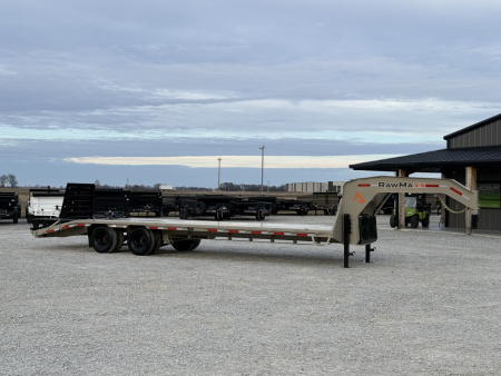 New 2026 RawMaxx FDX 102X30 12K HYD. DISC BRAKE/ MAXX RAMPS/ 14PLY TIRES 24K GVWR GOOSENECK Flatbed Trailer