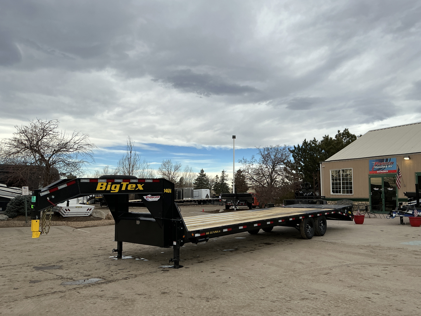 New 2026 Big Tex Trailers 14GN-30D5A-MRBK Flatbed Trailer