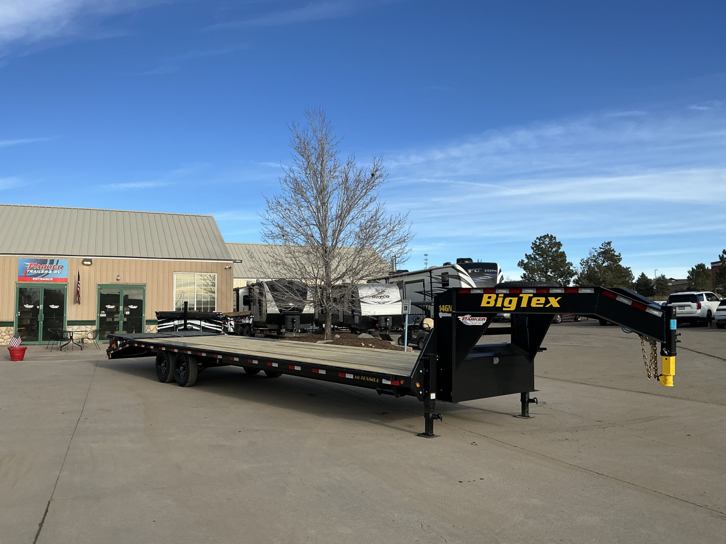 New 2026 Big Tex Trailers 14GN-35D5A-MRBK Flatbed Trailer