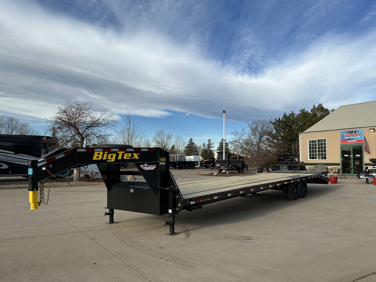 New 2026 Big Tex Trailers 14GN-35D5A-MRBK Flatbed Trailer