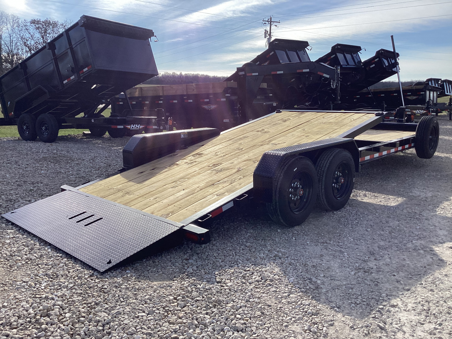 New 2026 H&H 82x16+6 Topline I-Beam Gravity Tilt Trailer, 17.6k GVWR