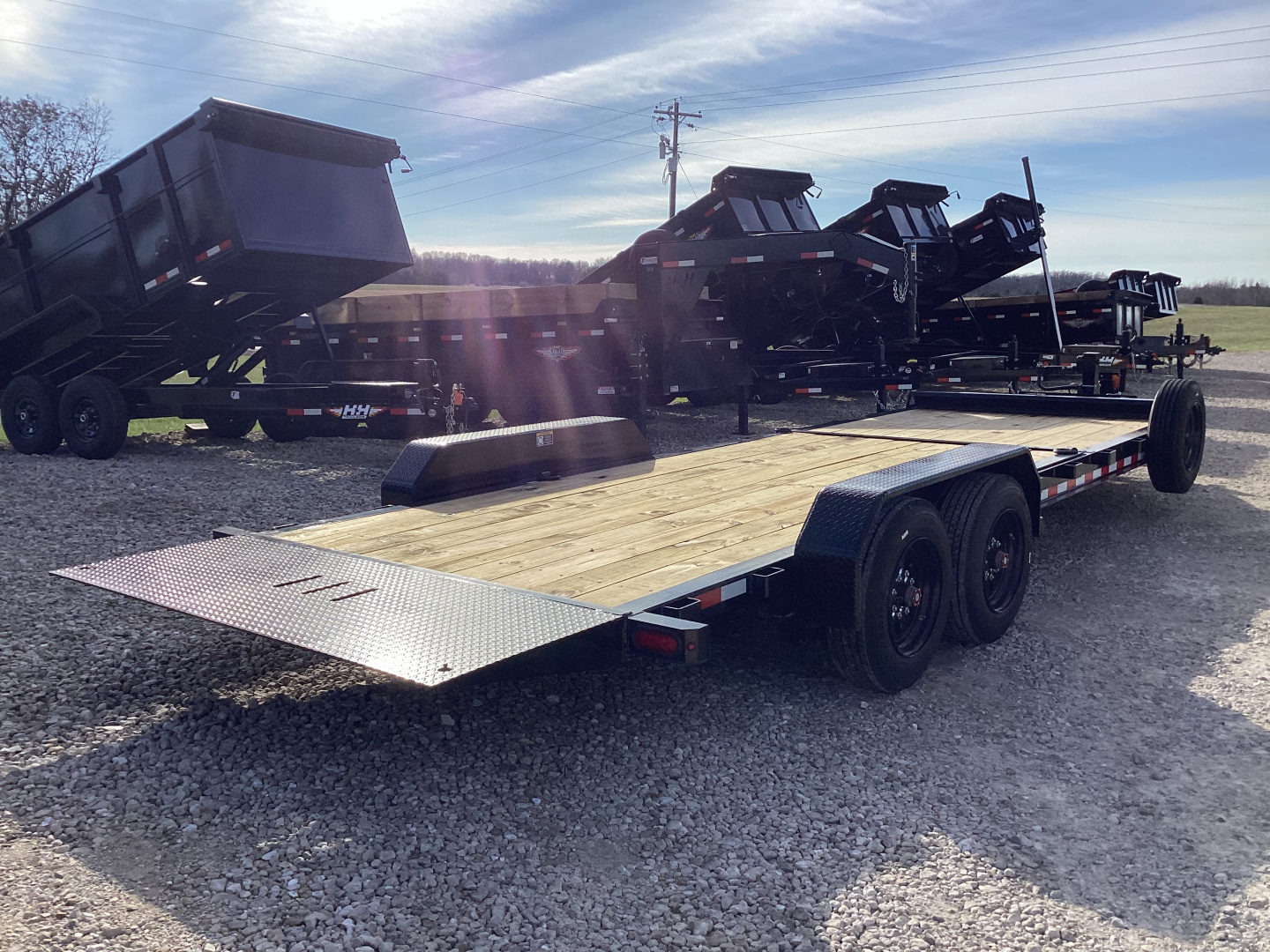 New 2026 H&H 82x16+6 Topline I-Beam Gravity Tilt Trailer, 17.6k GVWR