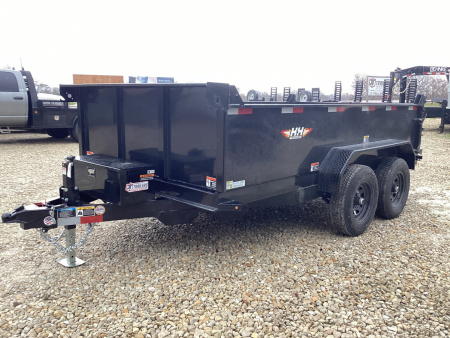 New 2026 H&H 76x12 Utility Dump Trailer, Spare Tire, 10K GVW