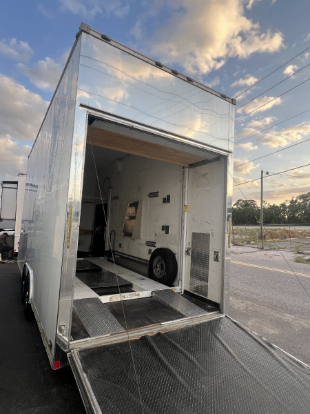 Used 2013 Cargo Mate 22’ VNose Aluminum Stacker Trailer