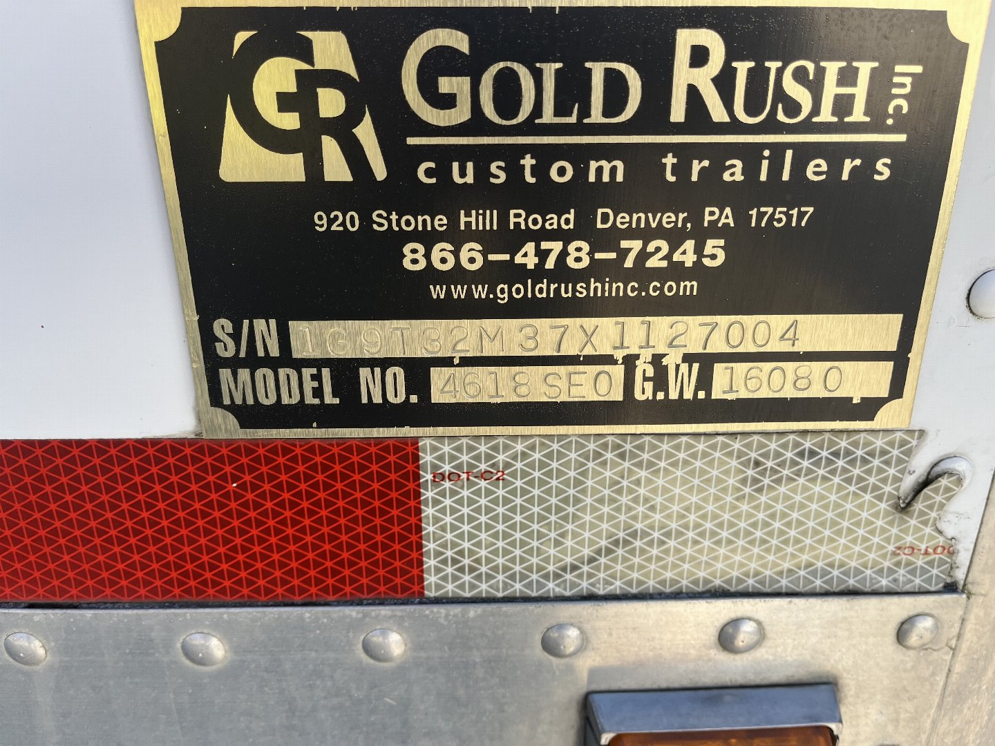 Used 1999 Gold Rush All Aluminum 34’ Stacker Trailer for Sale
