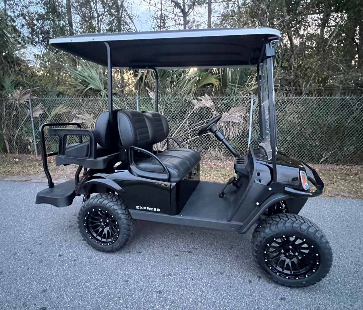Used 2025 EZGO TXT Gas Golf Cart - Lifted Black