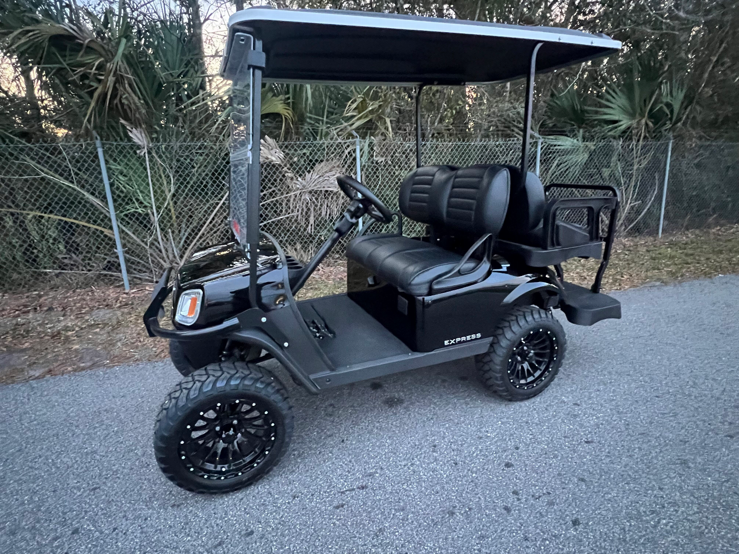 Used 2025 EZGO TXT Gas Golf Cart - Lifted Black