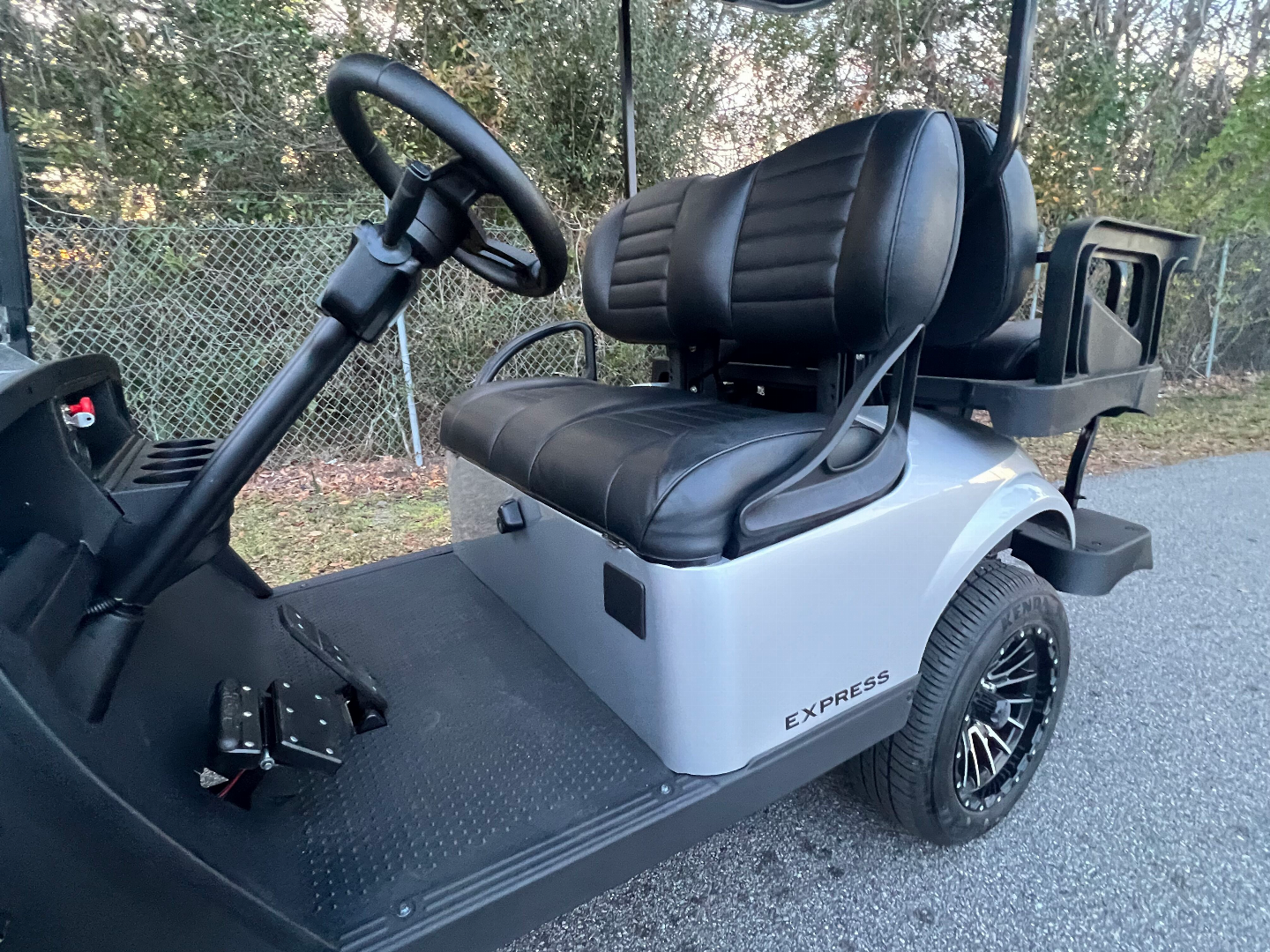 Used 2025 EZGO TXT Gas Golf Cart - Lifted Silver