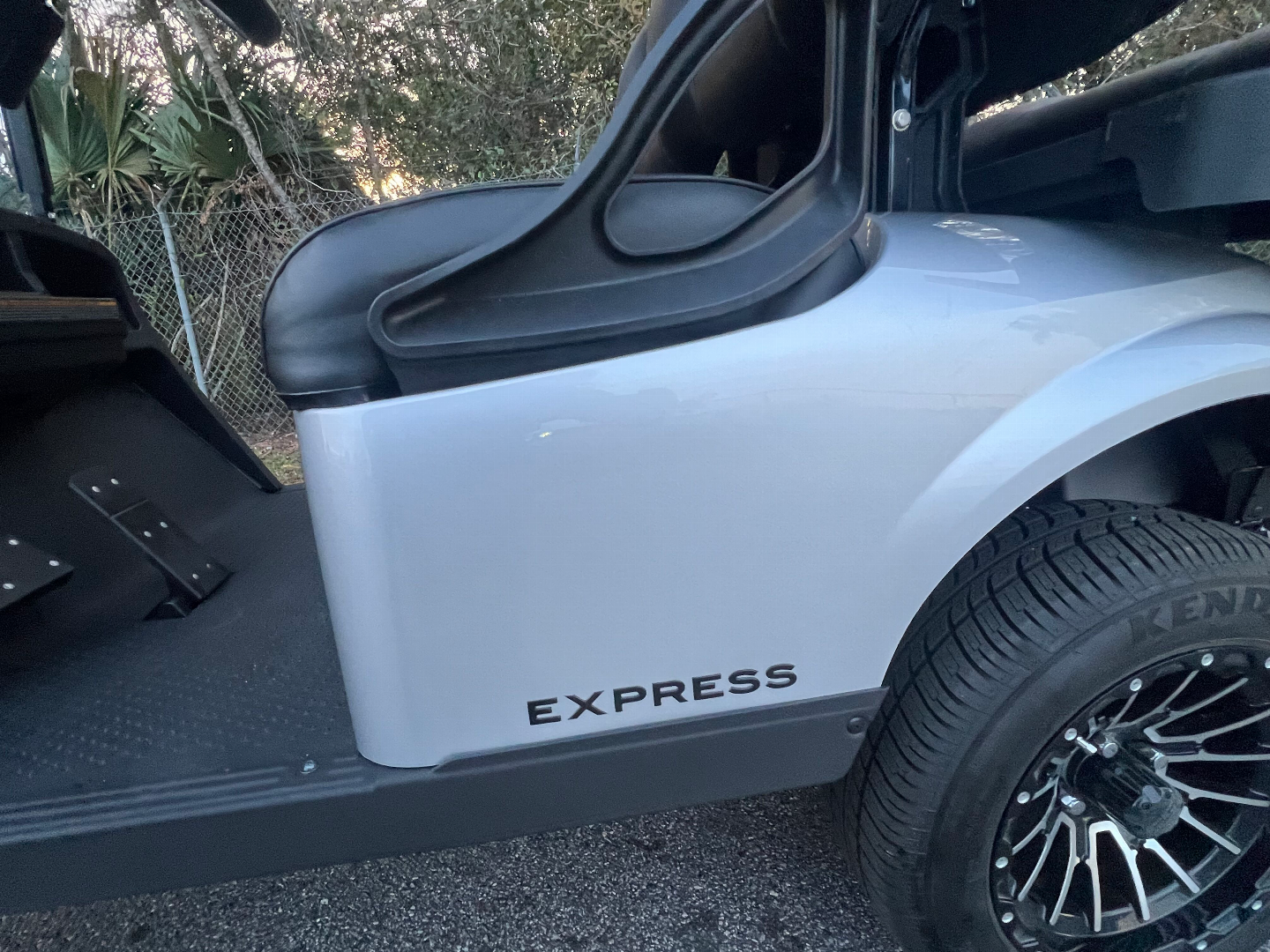 Used 2025 EZGO TXT Gas Golf Cart - Lifted Silver