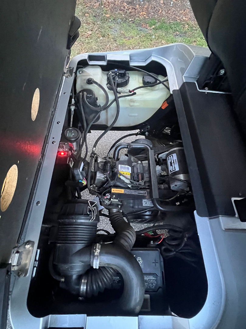 Used 2025 EZGO TXT Gas Golf Cart - Lifted Silver