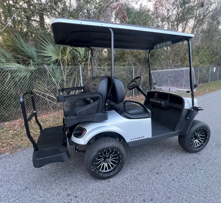Used 2025 EZGO TXT Gas Golf Cart - Lifted Silver