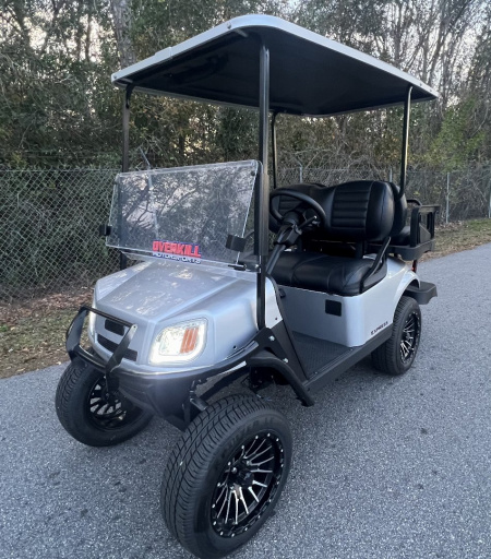 Used 2025 EZGO TXT Gas Golf Cart - Lifted Silver