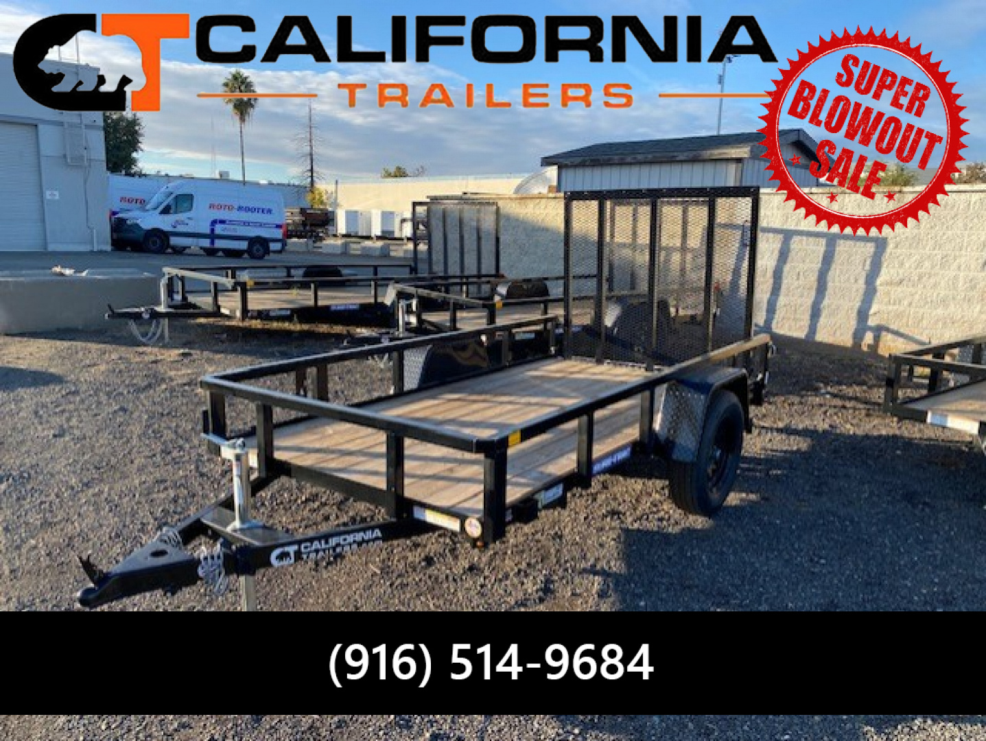 New 5x10 Single Axle 3K Tube Top Utility