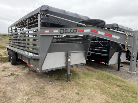 New 2026 Delco Trailers 6.8x20ft Gooseneck Livestock Trailer